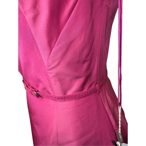 NWT ASPESI Italy Fuchsia strapless silk midi dress size EU40-US 4 - Picture 5 of 13